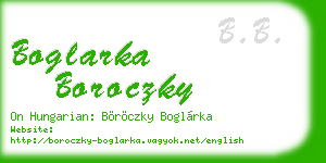 boglarka boroczky business card